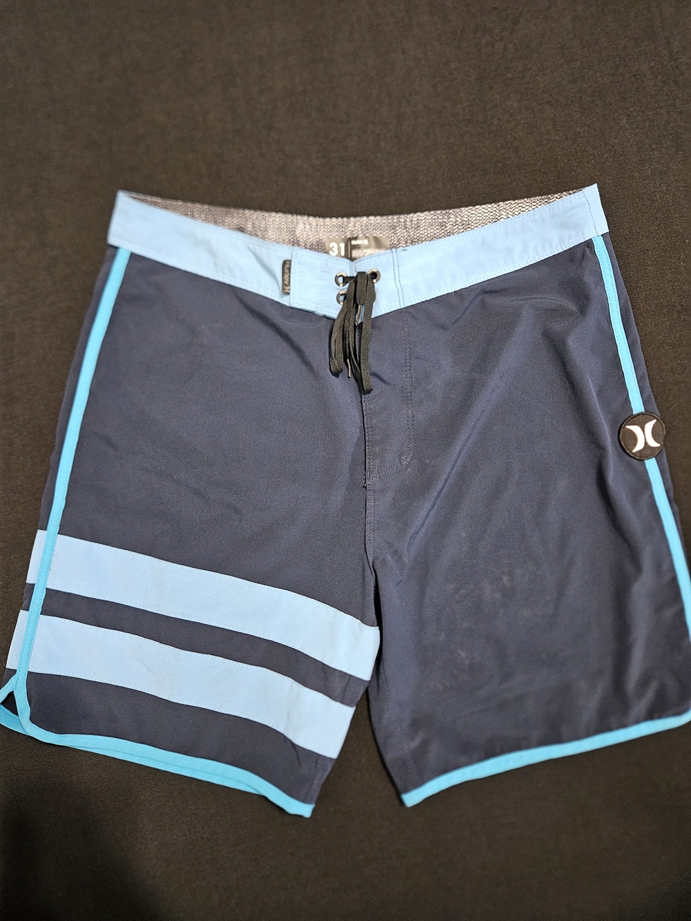 Hurley Men’s Navy & Light Blue Boardshorts